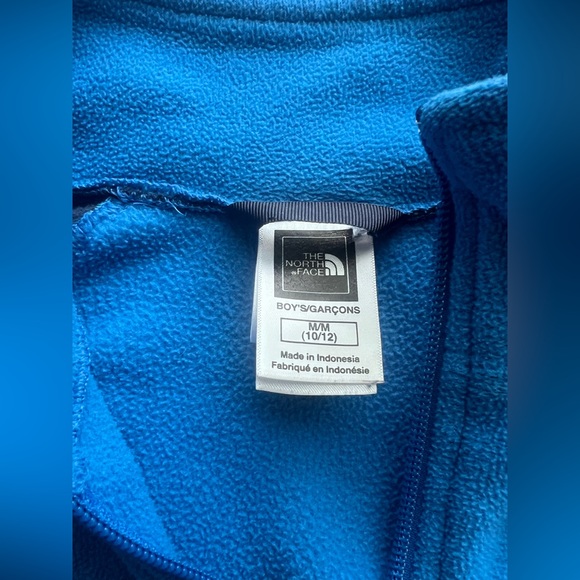 The North Face Boys M 10/12 Blue Fleece 1/4 Zip Pullover - Picture 12 of 12